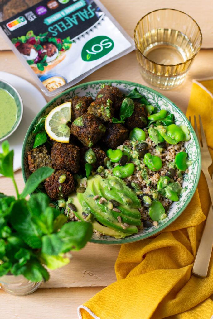 Recette falafels avec avocat et légumes