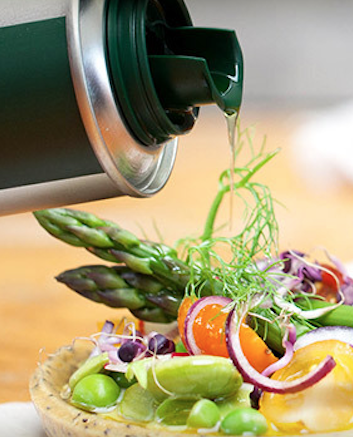 Salade gourmande avec de l'Huile d'olive Papillon, client de l'agence Indie