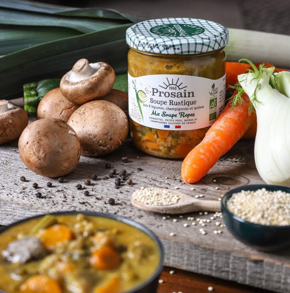 Soupe repas champignons carotte